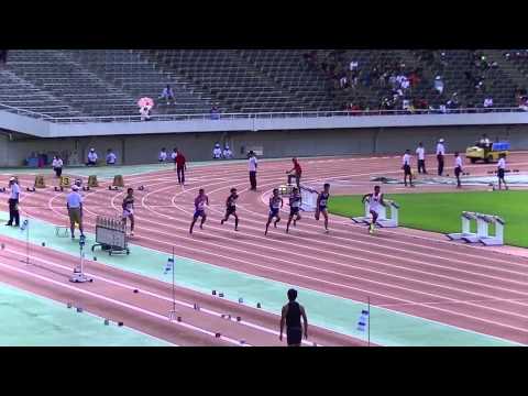 2015中国五県 男子100m予選1組