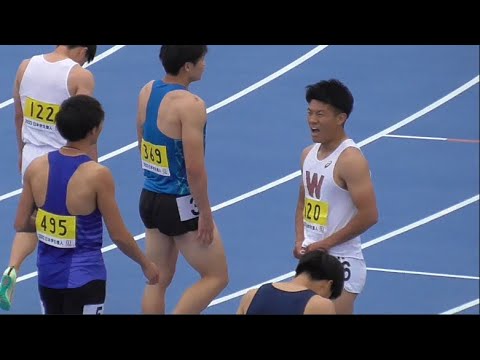 男子200ｍ準決勝（全2組）日本学生個人陸上2022.4.17