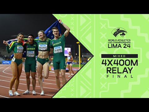 Australian team dominates mixed 4x400m relay final ‼️ | World Athletics U20 Championships Lima 24