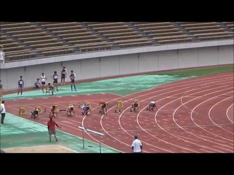 重藤慶多選手（香川大）男子100m予選1組、1着：11秒10　～四国インカレ2017～