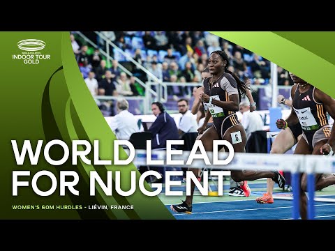 Nugent powers to 7.75 60m hurdles in Liévin | World Indoor Tour 2025