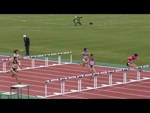 2018 東北高校陸上 女子 100mH 予選3組