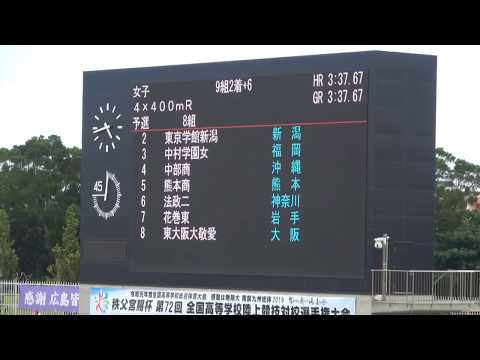 予選 女子4×400mR 8組 沖縄インターハイ R1