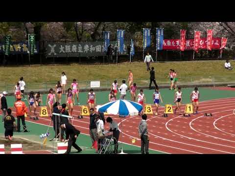 20180401　第3･4地区　第1回記録会　女子　100m　TR　4組　SNHRYU