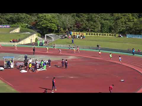 20180415161659県記録会一高中女4×100ｍR5組宮崎北高A