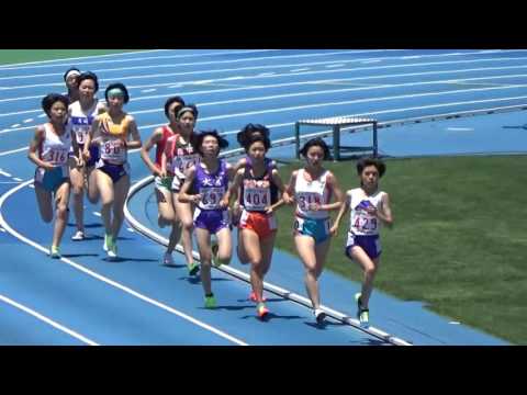 北関東高校総体陸上 女子1500m 予選2組 2016/06/17