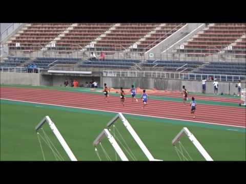 男子400m（四種競技）2組、1着：中上遥矢（城西中）54秒69　～四国中学総体2017・陸上競技～