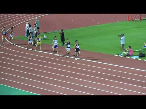 Men&#039;s 800m final Aaron Tatsunami CLAY 1:46.63 FUKUI 9.98CUP2019