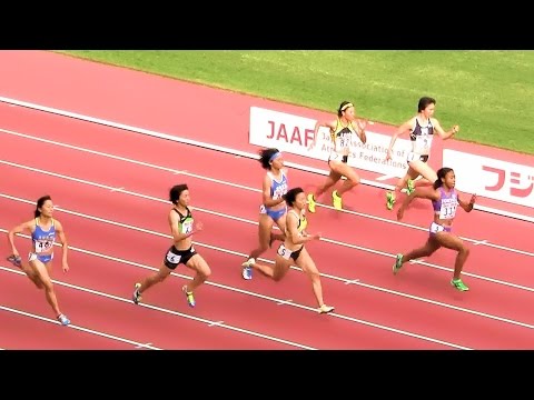 2015ジュニア陸上女子 100ｍ 準決勝2組 20151017