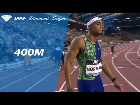 Michael Norman just pulls away to claim the 400m final in Brussels - IAAF Diamond League 2019