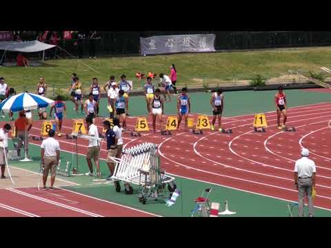 20180811 第73回国民体育大会大阪府代表選手最終選考会 男子 少年A 100m 予選 1組
