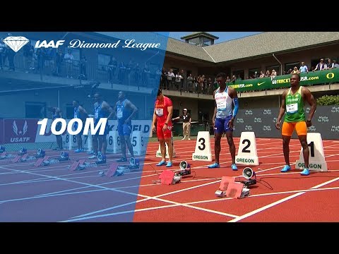Ronnie Baker Wins Men&#039;s 100m - IAAF Diamond League Eugene 2018