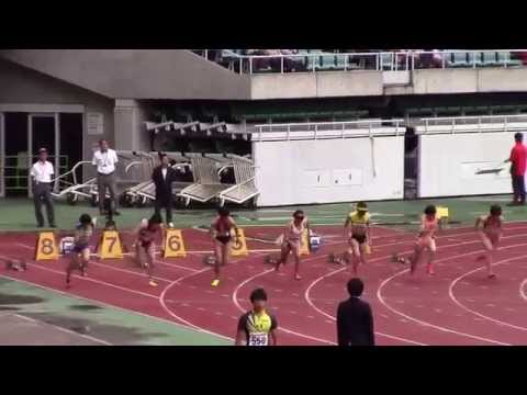 2015 東海高校総体 女子100m 準決勝2
