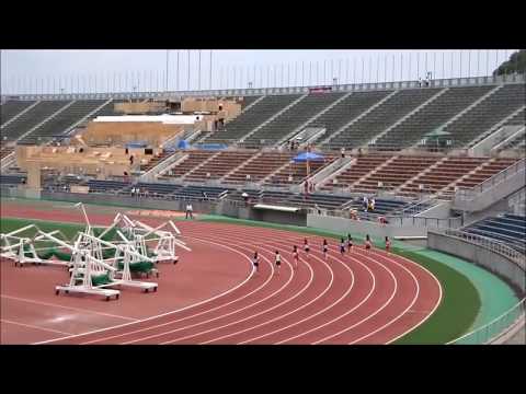 女子800m予選2組、1着：冠咲花（東予東中）2分22秒43　～第69回愛媛県中学校総合体育大会・陸上～