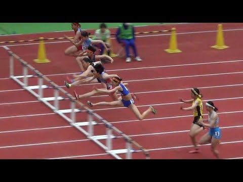 決勝 U18 女子60mH 日本室内陸上2024