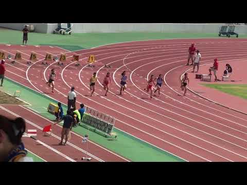 2018 茨城県高校個人選手権 1年女子100m予選9組