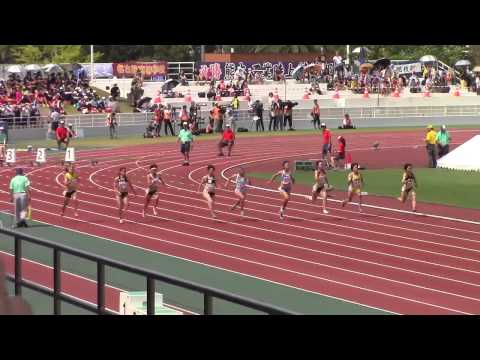2015 和歌山インターハイ陸上 女子100m 準決勝1