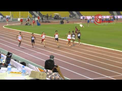 100m Boys Semifinal 2 - 2015 Asian Youth Athletics Championships