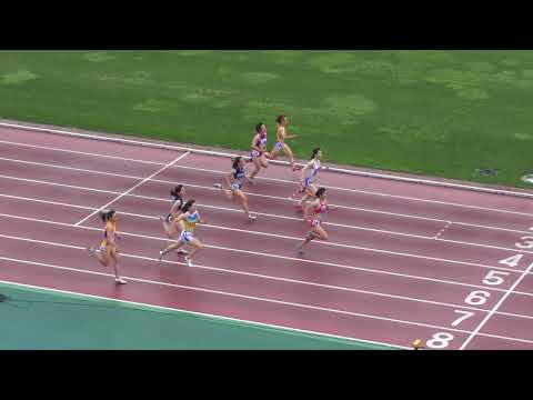 H30　千葉県選手権　女子100m　準決勝1組
