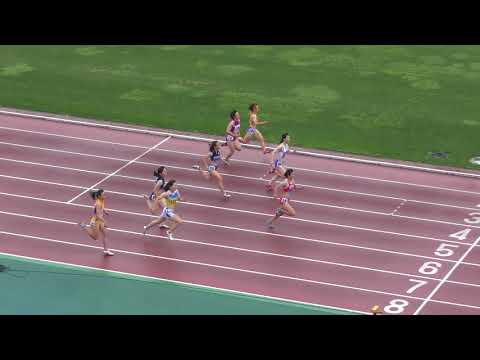 H30　千葉県選手権　女子100m　準決勝1組