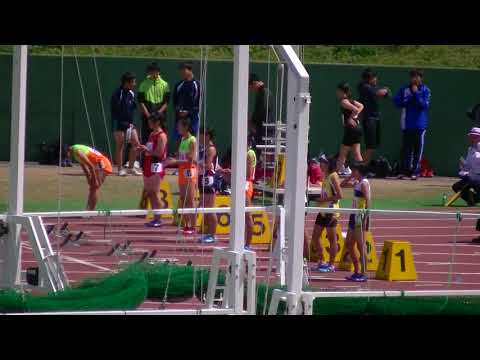 20180408福岡県春季記録会 中学女子3年100m決勝2組 Fukuoka Pref. Spring Track Meet J.H.S. Girls&#039;(A) 100m Final-2