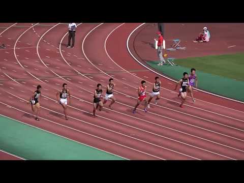 高男100m決勝　2017高校新人中部ブロック予選