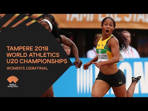Women&#039;s 100m Final - World Athletics U20 Championships Tampere 2018
