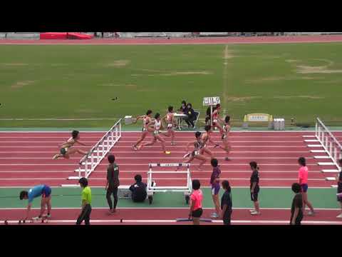 2018京都高校陸上　市内ブロック予選　女子100mH1組