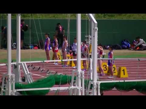 20180408福岡県春季記録会 高校女子100m決勝1組 Fukuoka Pref. Spring Track Meet H.S. Women&#039;s 100m Final-1