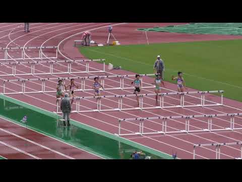 女子100mH 予選3組　U20日本選手権 R01