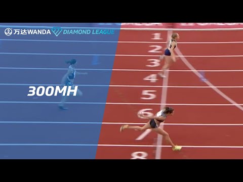 Sara Slott Petersen JUST beats Amalie Iuel in the women&#039;s 300m hurdles - Wanda Diamond League 2020