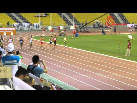 100m Boys Semifinal 1 - 2015 Asian Youth Athletics Championships