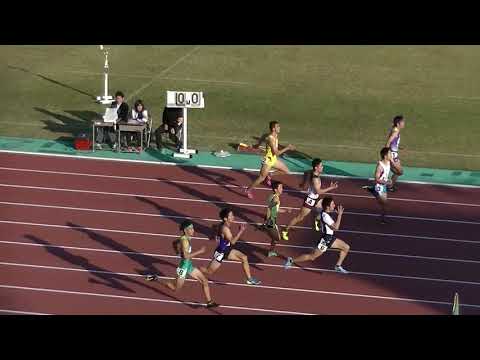 20181111鞘ヶ谷記録会 高校男子100m決勝第2組