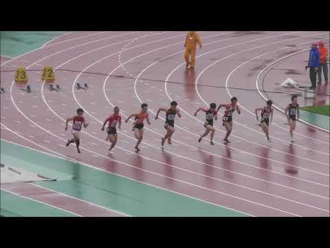 男子100m_予選6組_第71回北海道高校陸上20180613