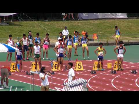 20180811 第73回国民体育大会大阪府代表選手最終選考会 男子 少年A 100m 予選 3組