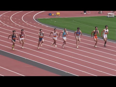 男子1部100m準決勝2組　関東インカレ2022