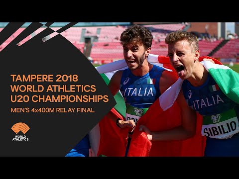 Men&#039;s 4x400m Relay Final - World Athletics U20 Championships Tampere 2018