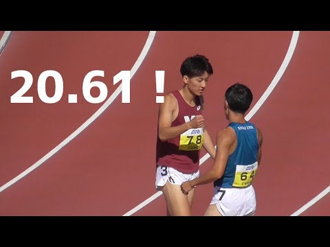 20.61！男子200mタイムレース決勝　南部記念陸上2022