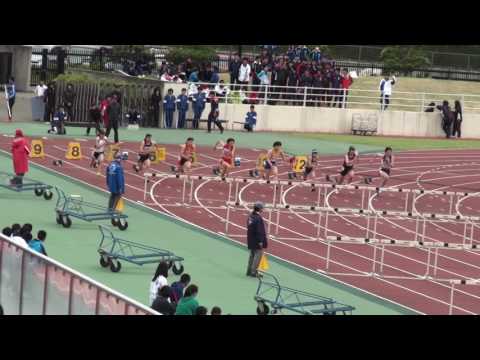 2017 茨城県高校総体陸上 女子100mH準決勝1組