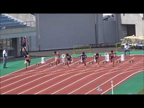 野本周成選手（早稲田大）男子100m決勝、優勝タイム：10秒64　～第72回愛媛陸上選手権大会～