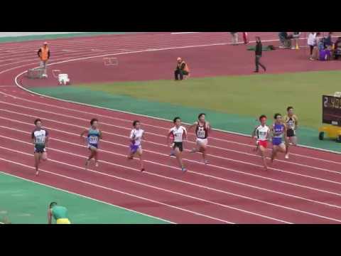 2018 東北高校新人陸上 男子 100m 予選1組