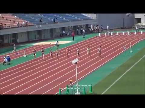 川中葵琳選手（松山東高）女子100m決勝、優勝タイム：12秒20　～第72回愛媛陸上選手権大会～