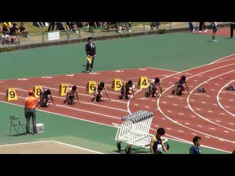 20180429 大阪陸上競技カーニバル　高校男子　100m　予選　6組