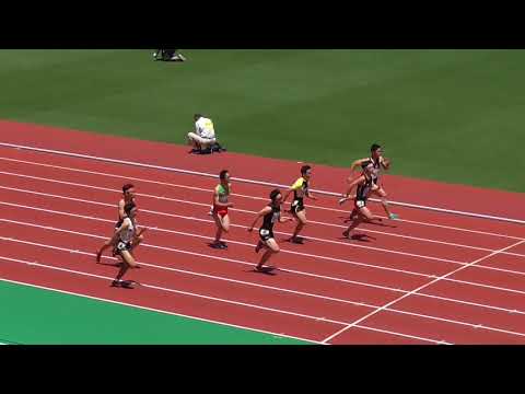 愛知県高校総体　男子100m　予選第2組　2018/05/19