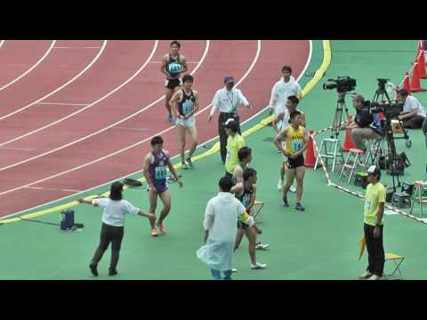 H29　関カレ　男子2部100m　予選1組