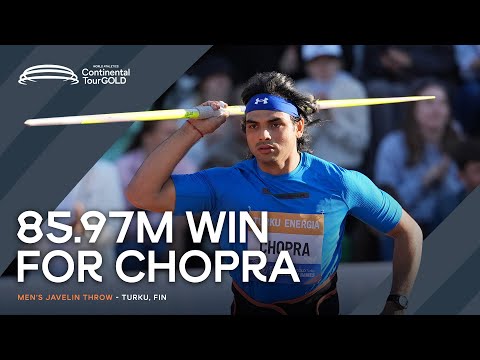 Olympic champ Neeraj Chopra rules in Turku ! | Continental Tour Gold 2024
