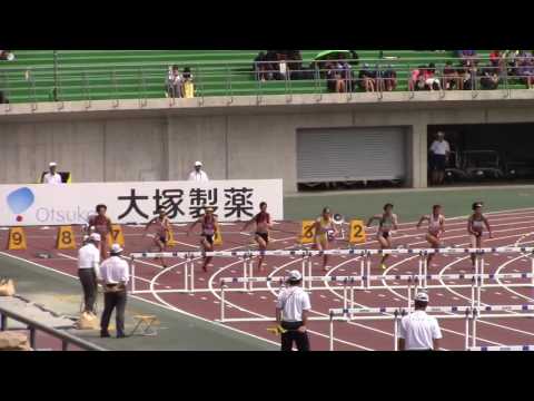 2016 岡山インターハイ陸上 女子100mH予選8
