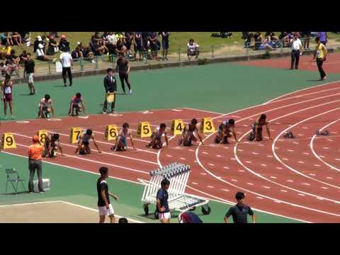 20180429 大阪陸上競技カーニバル　高校男子　100m　予選　5組