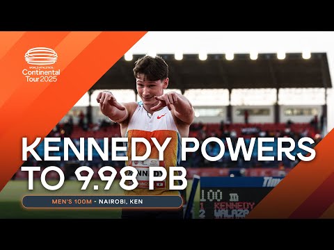 🇦🇺&#039;s Lachlan Kennedy storms to 9.98 100m PB in Nairobi ⚡️ | Continental Tour Gold 2025