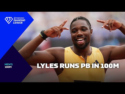 Noah Lyles runs new 100m PB in London - Wanda Diamond League 2024